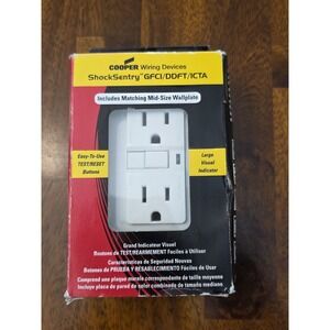 Cooper Wiring Devices  Shocksentry  Gfci/ddft/icta  New Open Box